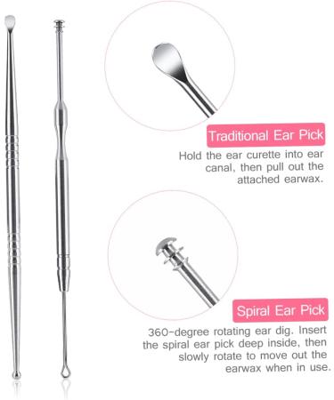 Stainless Steel Ear Spoon Set - 3pcs T Tool Earmuffs Ear Cleaners Kit for Ear Wax Removal - Buy Online on SooperMarket.com
