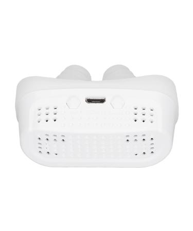 Snore Reducing Device Snoring Solution Device Micro Blower Silicone Strap for Home Use(White)