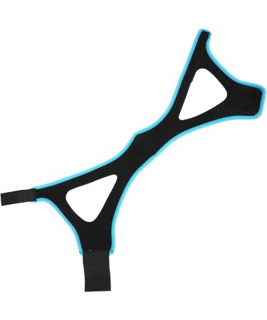 Adjustable Anti-Snoring Chin Strap - Black with Sky Blue Trim - Stop Snoring & Improve Sleep Quality - Buy Online on SooperMarket.com