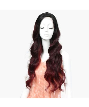 SHIYID Long Wavy Blonde Lace Front Wig - Red Synthetic Hair for African American Women | Shop Now - Buy Online on SooperMarket.com