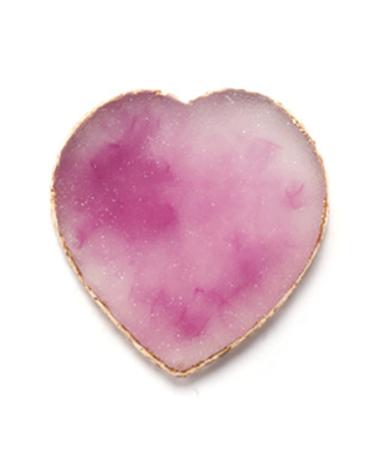 Bodhi2000 Harz nail art palette heart-shaped nail polish color mixing gel nail polish holder for manicure salon purple star violet