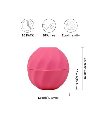 LONGWAY 0.24Oz (7ml) Empty Lip Balm Sphere Containers - Rose Red | BPA Free Chapstick Tubes for Lip Gloss - Screw Cap Lipstick Holder - Buy Online on SooperMarket.com