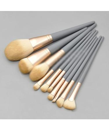 DFHBFG 10-Piece Wooden Handle Makeup Brush Set - Premium Matte Powder Makeup Tools for Flawless Application - International Shipping Available - Buy Online on SooperMarket.com