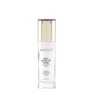 DX3 Real Makeup Base Highlighting Primer| Skin-Hydrating Poreless Primer With Natural Glow Finish For Face Makeup |Shade - Natural Tint 32Ml
