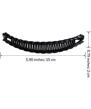 Rocita Long Banana Hair Clips - Black & Brown Dual Pack (15cm) - Buy Online on SooperMarket.com