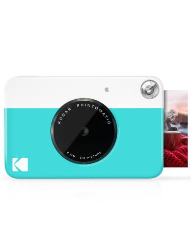 KODAK Printomatic Digital Instant Print Camera - Full Color Prints On ZINK 2x3" Sticky-Backed Photo Paper (Blue) Print Memories Instantly Blue Camera