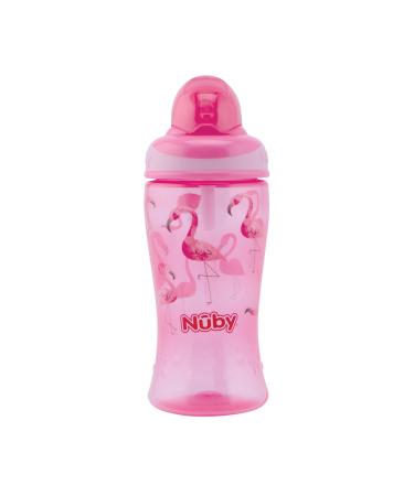 N by - Flip-It Straw Cup for Kids - Drinking Bottle with Straw for Toddlers - BPA-free - Pink - 360ml - 12+ Months
