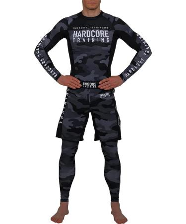 Hardcore Training Night Camo 2.0 Fight Shorts for Men - MMA, Boxing, BJJ, Muay Thai | No Gi Medium Size - Buy Online on SooperMarket.com