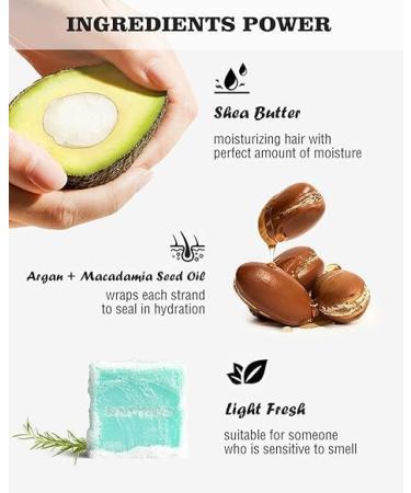 SAPHUS 6Pcs Sulphate-Free Shampoo Bars for Hair - Plastic-Free & Blue - Buy Online on SooperMarket.com