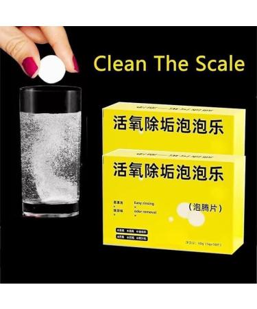 Tablets Bubble Active Oxygen Descaling Scale Remover Tea Water Stain Remover Bubble Active Oxygen Descaling Effervescent Tablets Tea Stain Remover Water Scale Cleaning (20PCS) - Buy Online on SooperMarket.com
