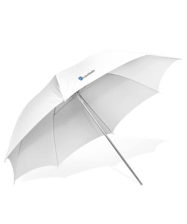 Limostudio 1 Pack 33 Inch Diameter White Umbrella for Photography Video Studio, Reflector, Light Diffuser and Modifier for Soft Light, AGG124 White (1-Pack)