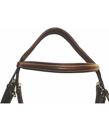 Henri de Rivel Pro Mono Crown Figure 8 Bridle & Rubber Reins - Australian Nut Horse - Buy Online on SooperMarket.com