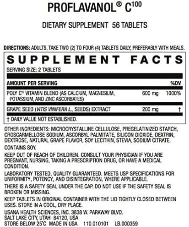 USANA Proflavanol C100 (Purple) - Buy Online on SooperMarket.com