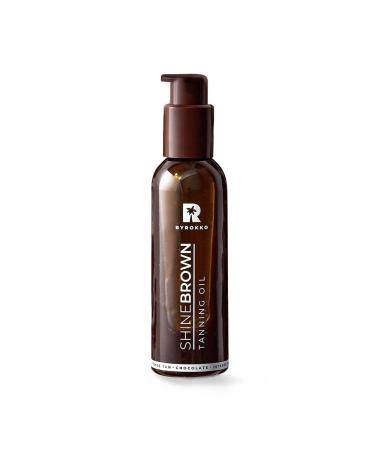 BYROKKO Shine Brown Chocolate Tanning Accelerator Oil (145ml) Super Fast Bronzing Oil for Sunbathing and Solarium Unique Summer Chocolate Fragrance