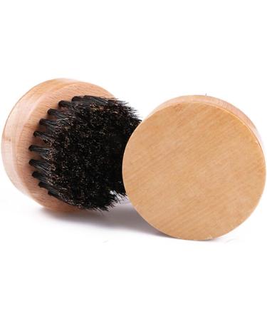 Beavorty 3-Pack Portable Beard Brushes & Round Hairbrush for Men | Soft Travel Hairbrush for Dense Beards | Brown & Black 5.8x5.8x5.4cm - Buy Online on SooperMarket.com