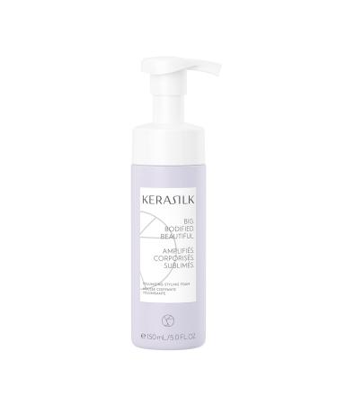 KERASILK Volumizing Styling Foam | Lightweight Formula | Creates Long-Lasting Touchable Hold | Enhances Body & Fullness | With Heat Protection | 150ml