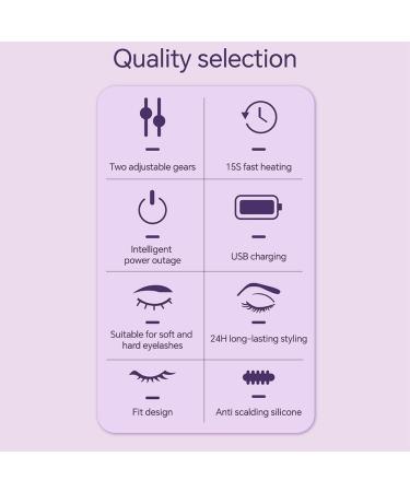 Bntaomle Electric Eyelash Curler USB Charging Model Fast Heating Portable Eye Lash Perm Lasting Curling Thermal Eyelash Clip A White - Buy Online on SooperMarket.com