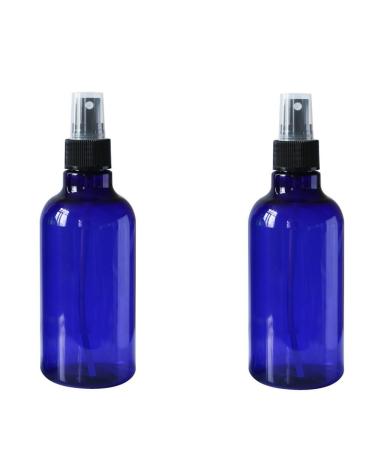 2 Pieces 250ml 9oz Refillable Empty Plastic Spray Perfume Bottle Jars Containers with Cap Makeup Cosmetic Atomizer Bottle Leak Proof Portable Travel Accessories (Blue)