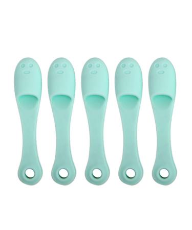 Silicone Nose Brush Face Scrubber Manual Blackhead Remover Manual Face Scrubber Exfoliator Finger Pad Nose Pore Wash Skin Care Beauty Tool 5PCS