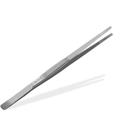 Straight tweezers 60 cm with internal teeth stainless steel