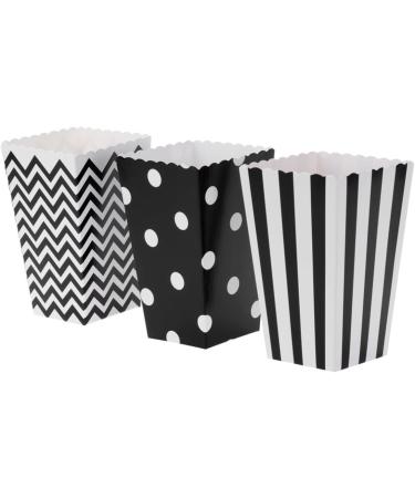 HOMSFOU 48pcs Popcorn Carton Party Bag Gift Bag Party Candy Cartons Candy Bar Bag Candy Buffet Bags Candy Bag European and American 1 count (Pack of 1) Black - Buy Online on SooperMarket.com