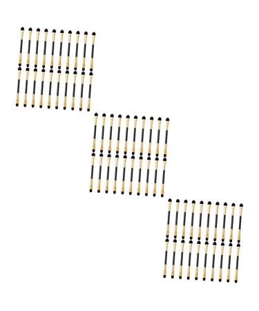 Baluue 60 Pcs Double Ended Eyeshadow Brush Makeup Brushes Make up Brushes Eye Brush for Eyeshadow 12.50X0.50X0.50CMx3pcs Goldenx3pcs