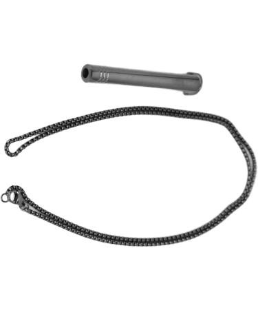Stress Relief Mindful Necklace Increase Lung Volume Reduce Anxiety Mindful Breathing Necklace Skin Friendly for Men for Daily Wear (Black) - Buy Online on SooperMarket.com