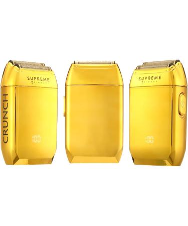 Supreme Trimmer Crunch Men's Foil Shaver STF602 - Waterproof Electric Razor for Short Hair & Stubble | 150-Minute Run Time | Ideal for Barber Use | Gold - Buy Online on SooperMarket.com
