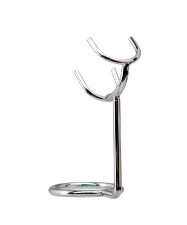 Harayaa and brush stand holder practical hanger made of iron alloy stable for salon man hairdresser birthday present at home silver