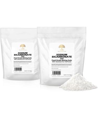 Baking Soda Sodium Bicarbonate 2kg Pure Baking Soda for Cleaning Baking Bath Bombs Odours and Teeth