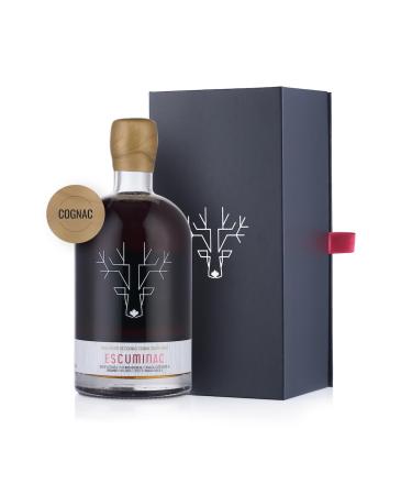 Escuminac Canadian Maple Syrup Cognac Barrel Aged. Canada Grade A Amber Rich Taste. 500 ml Bottle With Gift Box. Pure & Organic