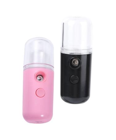Baluue 2pcs Spray Hydrating Apparatus Spray Humidifier Pink Cleaner Portable Humidifiers Plastic
