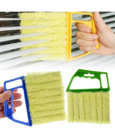 Cleaner Cloth Brushes Louver Curtain Cleaning Brush Vent Blinds Car Window Groove Shutter Duster Air Conditioner Cleaning Tool 1pc Green - Buy Online on SooperMarket.com