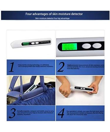 Kuuddker Portable Digital Monitor Detector Skin Sensor Face Skin Moisture Tester Meter Water Oil Analyzer Skin Care Tools - Buy Online on SooperMarket.com