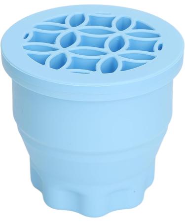 Makeup Brush Scrubber Multifunctional 2 in 1 Folding Palm Size Portable Makeup Brush Cleaning Bowl for Daily (Blue) - Buy Online on SooperMarket.com