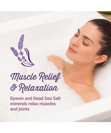 Relaxing Lavender Bath Salt with Epsom & Dead Sea Minerals - Soothing Foot Soak for Women | Muscle Relief & Luxury Bath Products - 1 lb - Buy Online on SooperMarket.com