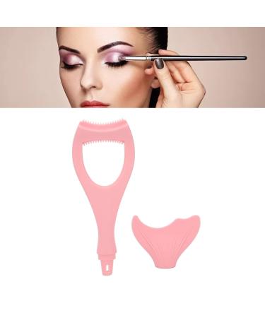 Reusable Eyelinear Stencil Eye Shadow Template Silicone Eye Makeup Assistant Tool Ultra thin Precision Eye Liner Makeup Brushes Set Best Fit for Makeup Handicap and Novice Makeup Pink