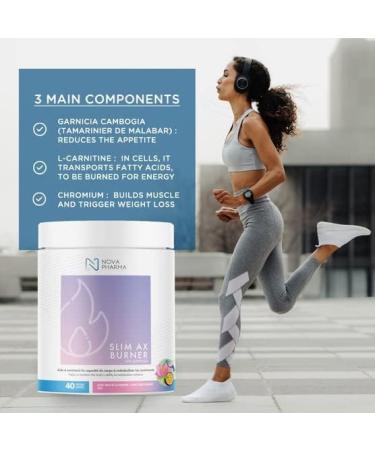 Nova Pharma Pre Workout Powder - Garcinia Cambogia - L Carnitine Supplement - Chromium Supplement - 40 Servings (Lotus & Passion fruit) - Buy Online on SooperMarket.com
