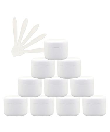 Tianzd 24 pieces small 20 ml white plastic empty cream can with lid 20 g empty socket screw box plastic box plastic box sheet metal boxes cosmetic container 5 pieces spatula white 20ml