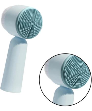 Facial Cleansing Brush face Cleanser Handheld Brush Soft bristles Silicone face Cleaning Facial Brush face Pore Cleanser pores Detergent Blue 5.5X12.5cm - Buy Online on SooperMarket.com
