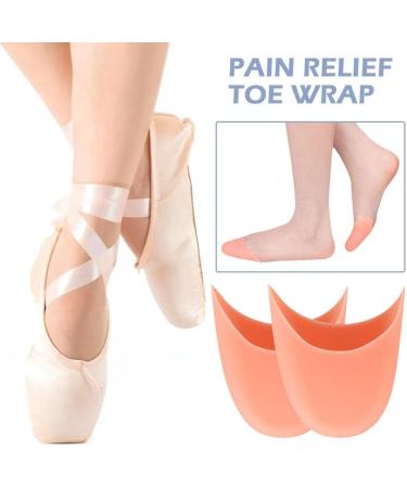 JHIALG Silicone Gel Toe Cushioning Covers - 2 Pair Ballet Dance Toe Caps for Girls & Women - Buy Online on SooperMarket.com