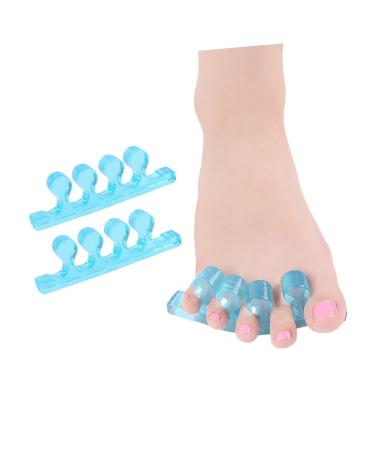 PLAFOPE 1 Pair Silicone Gel Shoe Washer Spreaders Gel Stretcher Bunion Cushions Gel Separator Pinch Orthotics Regulator Splitter Blue Men and Women