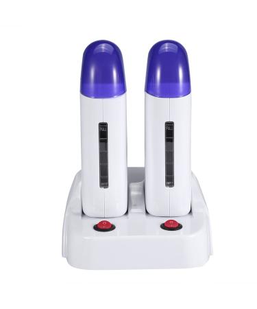 3Types Cartridge Wax Depilatory Roller Warmer Heater Waxing Body Hair Removal Machine Cartridge Wax Roller Depilatory Machine (Two-seat wax machine standard 110v)
