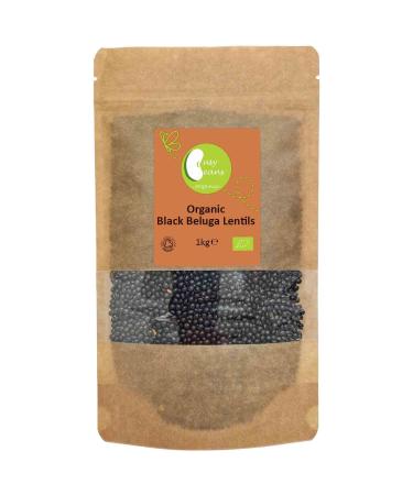 Organic Black Beluga Lentils - Certified Organic - by Busy Beans Organic (1kg)