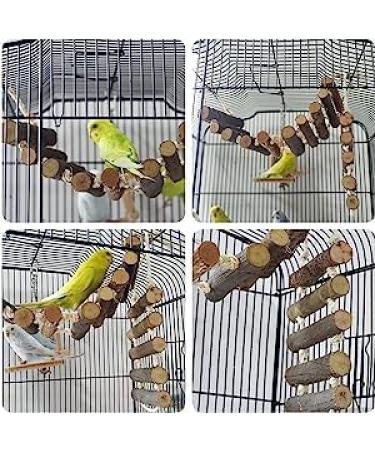 Zerodis Wooden Ladder for Birds | Parrot Climbing Bridge & Pet Toys | Durable Hammock & Toy for Birds - Buy Online on SooperMarket.com