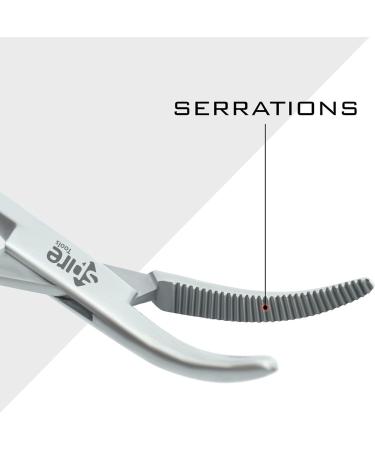 Stainless Steel Pet Ear Locking Forceps 5-Inch - Grooming Tweezers & Hemostat for Dogs - Spire Tools - Buy Online on SooperMarket.com