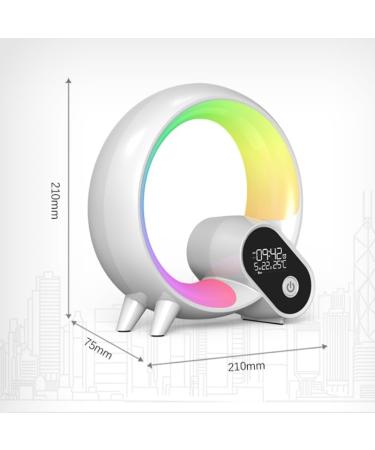 Buy Bammare LED Bedside Lamp & Alarm Clock - Smart App-Controlled Sunrise Light Bluetooth Speaker 16 Million Colors & 256 Patterns - Buy Online on SooperMarket.com