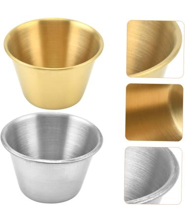 Zerodeko 4pcs Stainless Steel Dipping Sauce Cup Soup Sushi Dipping Bowls Sauce Seasoning Plate Stainless Steel Sauce Dish Gravy Bowl Stainless Steel Portion Cup Desert Round Soy Sauce Bowl - Buy Online on SooperMarket.com