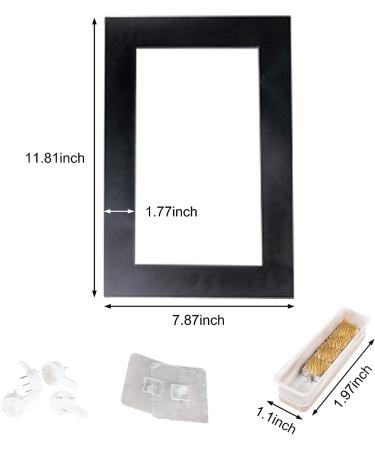 Floral Arranging Vase Set: Black Rectangle Photo Frame Shaped Plastic Ikebana Vases with Flower Frog - Ideal for Ikebana Floral Art Home Decor - Buy Online on SooperMarket.com