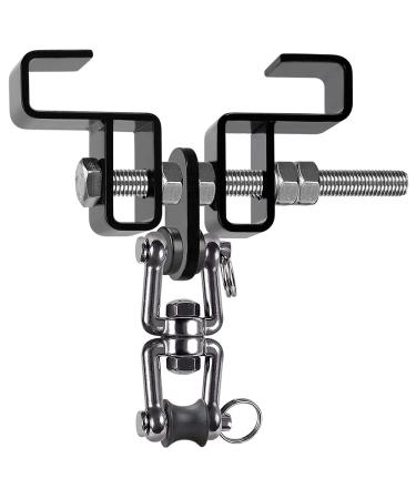 SELEWARE Steel I Beam Heavy Bag Hanger, Heavy Duty I-Beam Clamp Holder for Boxing Punching Heavy Bag Strap Gym Muay Thai Training, Heavy Bag Mount Boxing Punching Bag Hanger Hanger With 360 Swivel